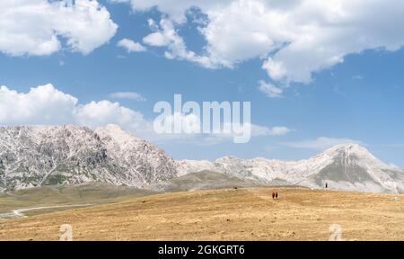 campo imperatore in gran sasso d'italia mountain region of italian appennini Stock Photo