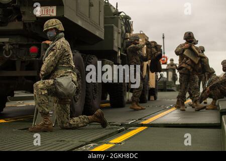 U.S. Marines with 3d Littoral Logistics Battalion, 3d Marine Littoral ...