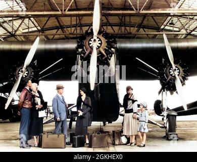1920s 1930s GROUP OF PASSENGERS WAITING IN FRONT OF FORD TRI-MOTOR AIRPLANE - o3250c HAR001 HARS MOM LUGGAGE CLOTHING NOSTALGIC URBAN COLOR RELATIONSHIP OLD TIME ARCHIVE NOSTALGIA INDUSTRY OLD FASHION JUVENILE AIRCRAFT MOTOR YOUNG ADULT SAFETY FLY VACATION FORD COMMERCIAL LIFESTYLE COVER SPEED PARENTING RELATION FLIGHT 6 LUXURY TRANSPORT FULL-LENGTH SIX AMERICANA TRANSPORTATION MIDDLE-AGED PARTNER MIDDLE-AGED MAN PROPELLER PROP ADVENTURE AIRPLANES MATE ARCHIVAL TRIP EXTERIOR MAN AND WOMAN AVIATION RELATIONSHIPS FUR STOLE DAYTIME DRESS-UP ENCLOSED MANLY MOTHERHOOD PELT STYLISH ATTIRE Stock Photo