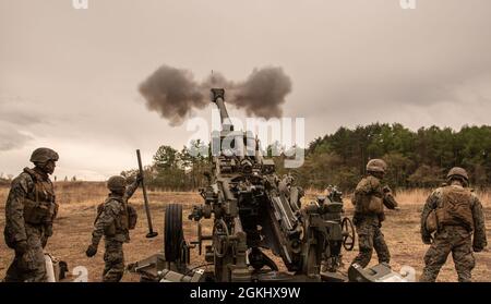 MARITIME ARTILLERY UNIT IN TRAINING - A sergeant instructor ...