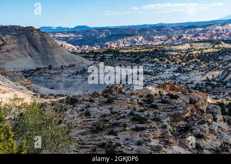 View of The Grand Staircase of Escalante national monument, nmear Escalante Utah Stock Photo