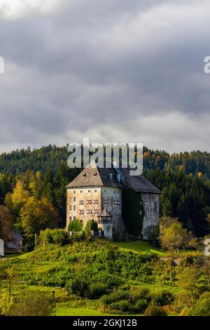 Moosburg castle in Carinthia, Austria Stock Photo