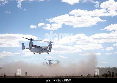 MV-22B Ospreys land on the flight deck aboard USS Bonhomme Richard ...