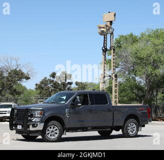 Technology used in support of the Border Patrol mission was on display for the public during the Big Bend Sector open house May 5, 2021, Big Bend Sector Headquarters, Marfa, Texas. The event allowed the public and media to visit and learn about the people, vehicles, technology and programs used by U.S. Customs and Border Protection and Border Patrol. Stock Photo