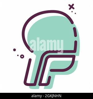 Icon Vector of Trachea - MBE Style - Simple illustration, Editable stroke, Design template vector, Good for prints, posters, advertisements, announcem Stock Vector