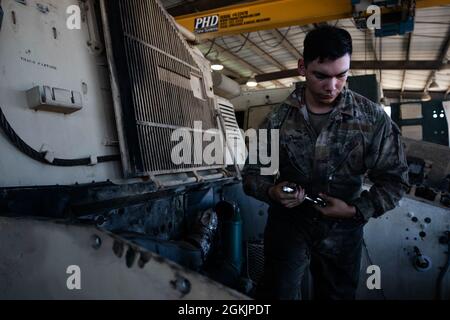 Spc. Harley Cantu with Foxtrot Company, 3rd Battalion, 16th Field ...