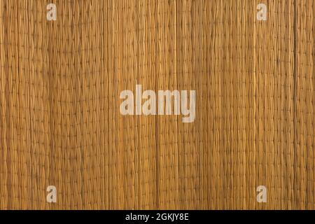 reed mats background texture, handmade plaited reeds, wallpaper or backdrop for graphic designing Stock Photo
