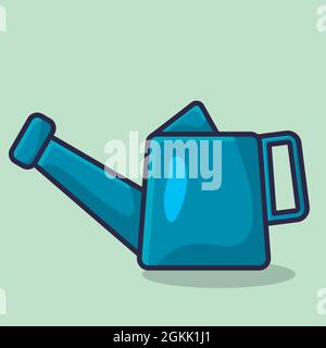 watering can isolated cartoon vector illustration in flat style Stock Vector