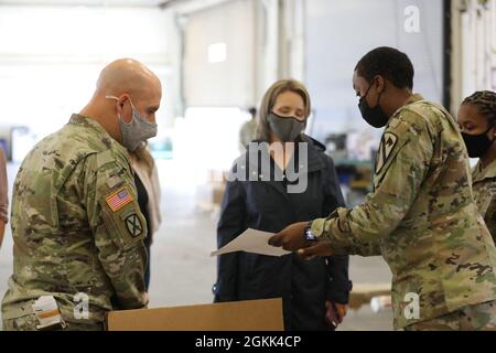 Staff Sgt. Shakiera Kaplan discusses methods used to receive and ...