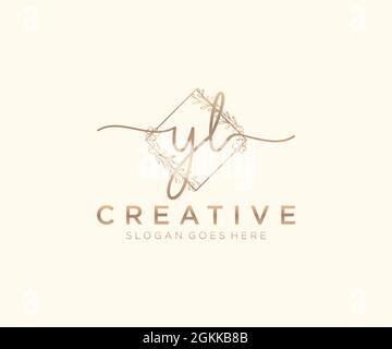 YL Beauty Monogram And Elegant Logo Design Handwriting Logo Of Initial  Signature, Wedding, Fashion, Floral And Botanical With Creative Template.  Royalty Free SVG, Cliparts, Vectors, and Stock Illustration. Image  173410519.