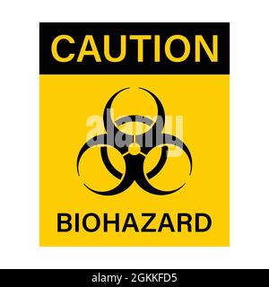 Caution biohazard sign, biological threat alert Stock Vector Image ...