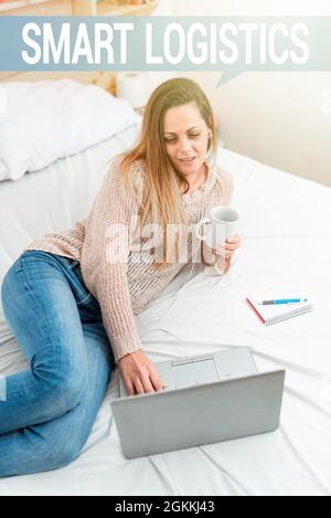 Text sign showing Business Logistics. Business photo showcasing ...