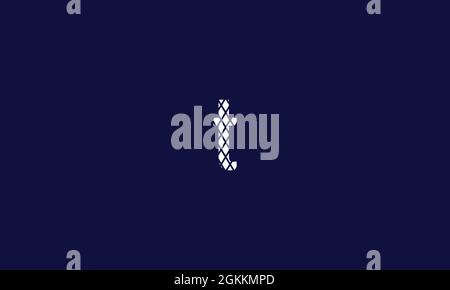 Alphabet T logo with negative space effect and cross design for illustration use Stock Vector