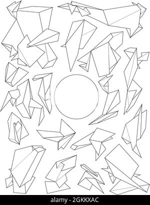 geometric line shapes Stock Vector