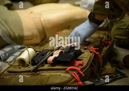 While conducting their annual training at Camp Ripley Training Center ...