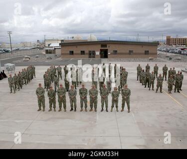 210521-N-UT455-1009 NAVAL AIR STATION FALLON, Nev. (May 21, 2021) Sailors attached to Fleet Readiness Center West Detachment Fallon (FRC West), onboard Naval Air Station Fallon celebrates reaching 1,000 days without a single incident of driving under the influence. FRC West is designated as a full F/A-18, F-5 E-F, and F-16 support site for detachments of Strike Fighter Wing Detachment Fallon, VFC-13 and Naval Aviation Warfighting Development Center. US Navy Photo by Mass Communication Specialist 1st Class Larry S. Carlson Stock Photo