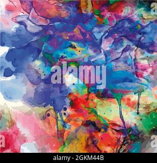 abstract background illustration with paint strokes and splashes. Vector illustration Stock Vector