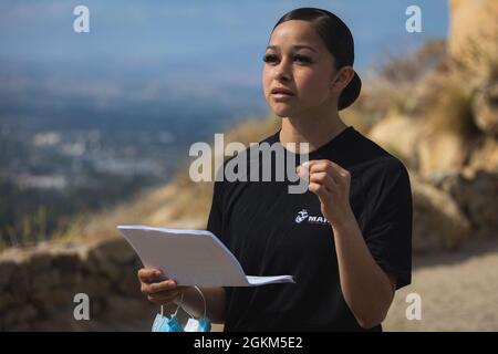 U S Marine Corps Sgt Mariah Pandis a satellite communications