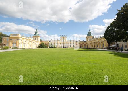 Royal palace located in the Wilanow district of Warsaw, Poland Stock Photo
