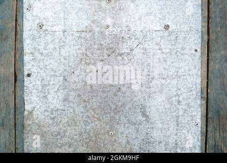 Scratched old metal surface background or texture Stock Photo