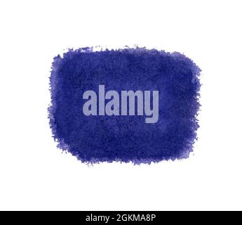 Blue watercolor bright squared background texture isolated on white Stock Photo