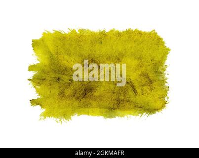 Yellow watercolor abstract background or texture isolated on white Stock Photo