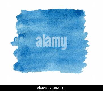 Abstract blue watercolor paintbrush texture as background. Stock Photo