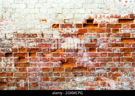 Background of old vintage brick wall texture Stock Photo