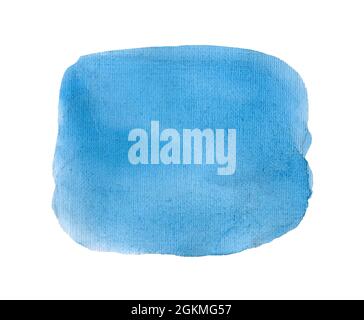 Blue watercolor bright squared background texture isolated on white Stock Photo