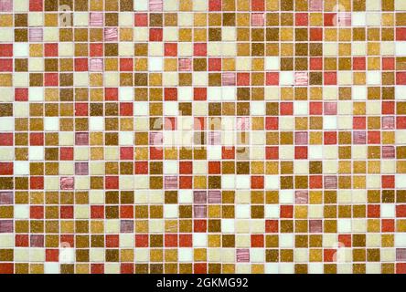 Mosaic colored tile wall pattern for background. Pixel texture Stock Photo