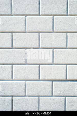 Background of empty white brick wall texture Stock Photo