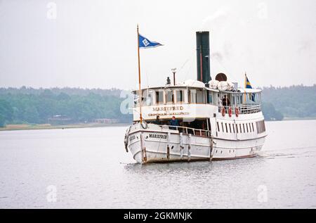 M S Mariefred traffics Lake Mälaren from Stockholm Sweden to the idyllic town Mariefred in sodermanland Photo: Bo Arrhed Stock Photo