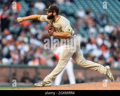 San Francisco, California, USA. 14th Sep, 2021. San Diego Padres