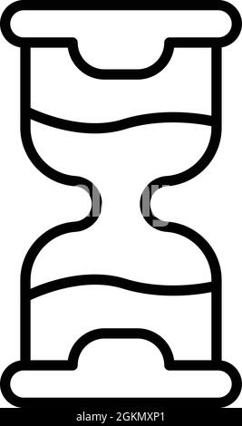 Hourglass icon outline vector. Clock hour. Sandglass time Stock Vector