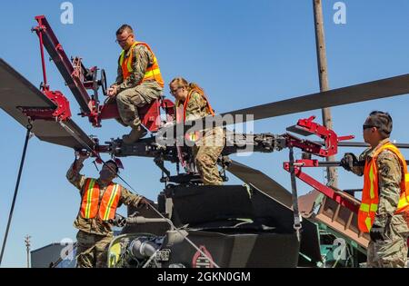 Soldiers assigned to 46th Aviation Support Battalion, 16th Combat ...