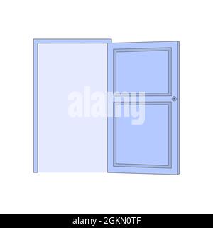Cartoon door. Door icon vector. Home entrance Stock Vector