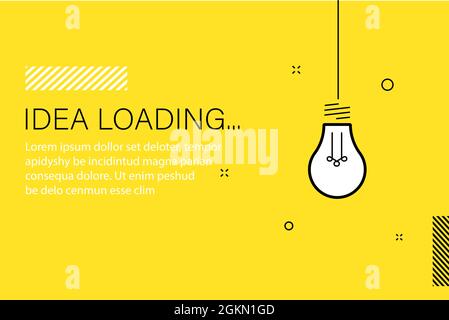 Banner with the presentation of a new idea for business Stock Vector