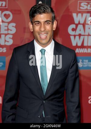 Sep 14, 2021 - London, England, UK - Rishi Sunak attends The Sun's Who Cares Wins Awards, The Roundhouse, London Stock Photo