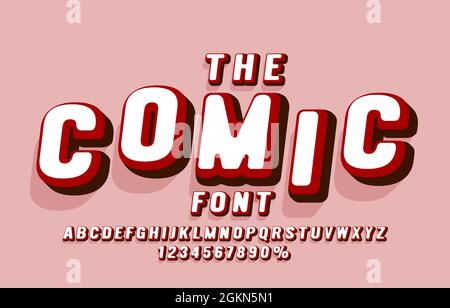 Comic book lettering collection on white background - Vector ...