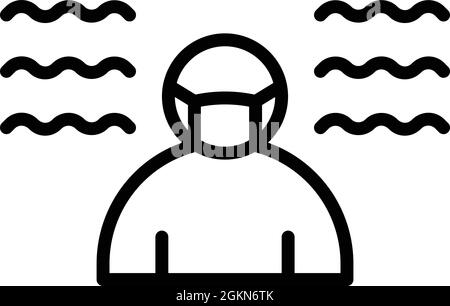 Pest control icon outline vector. Man exterminator. Chemical spray Stock Vector