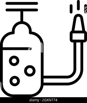 Spraying pesticide icon outline vector. Farmer spray. Plant chemical Stock Vector