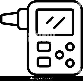 Ph meter icon outline vector. Water test. Soil probe Stock Vector