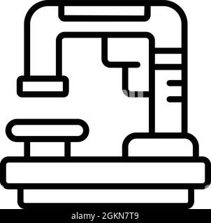 Lab microscope icon outline vector. Laboratory research. Chemistry test Stock Vector