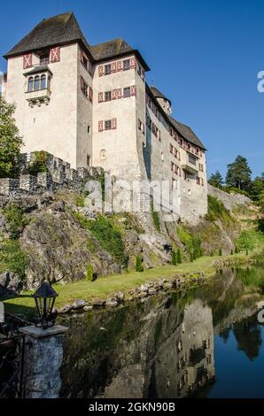 Schloss Matzen is a historic Austrian castle, located in the Tyrol near the branch of the Zillertal from the main Inn valley. Stock Photo