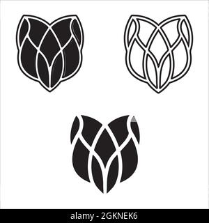 Butterfly Vector Minimalist Logo Stock Vector