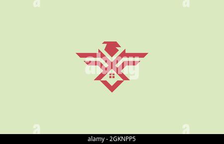 HAWK OR EAGLE LOGO DESIGN FOR ILLUSTRATION USE Stock Vector