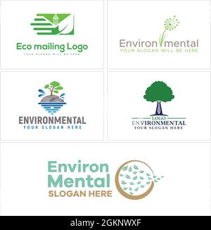 Environmental parks tree nature outdoor logo design Stock Vector