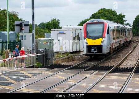 Stadler class 755 Flirt dual powered passenger train Stock Photo