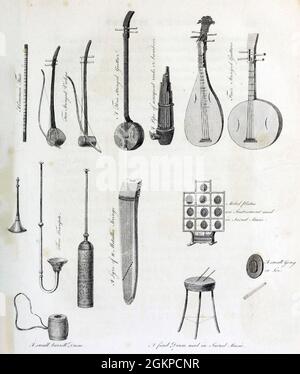 Ancient stringed musical instruments on the wall Stock Photo - Alamy