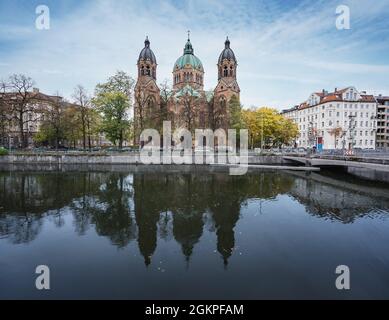 St. Luke's Church (Lukaskirche) - Munich, Bavaria, Germany Stock Photo